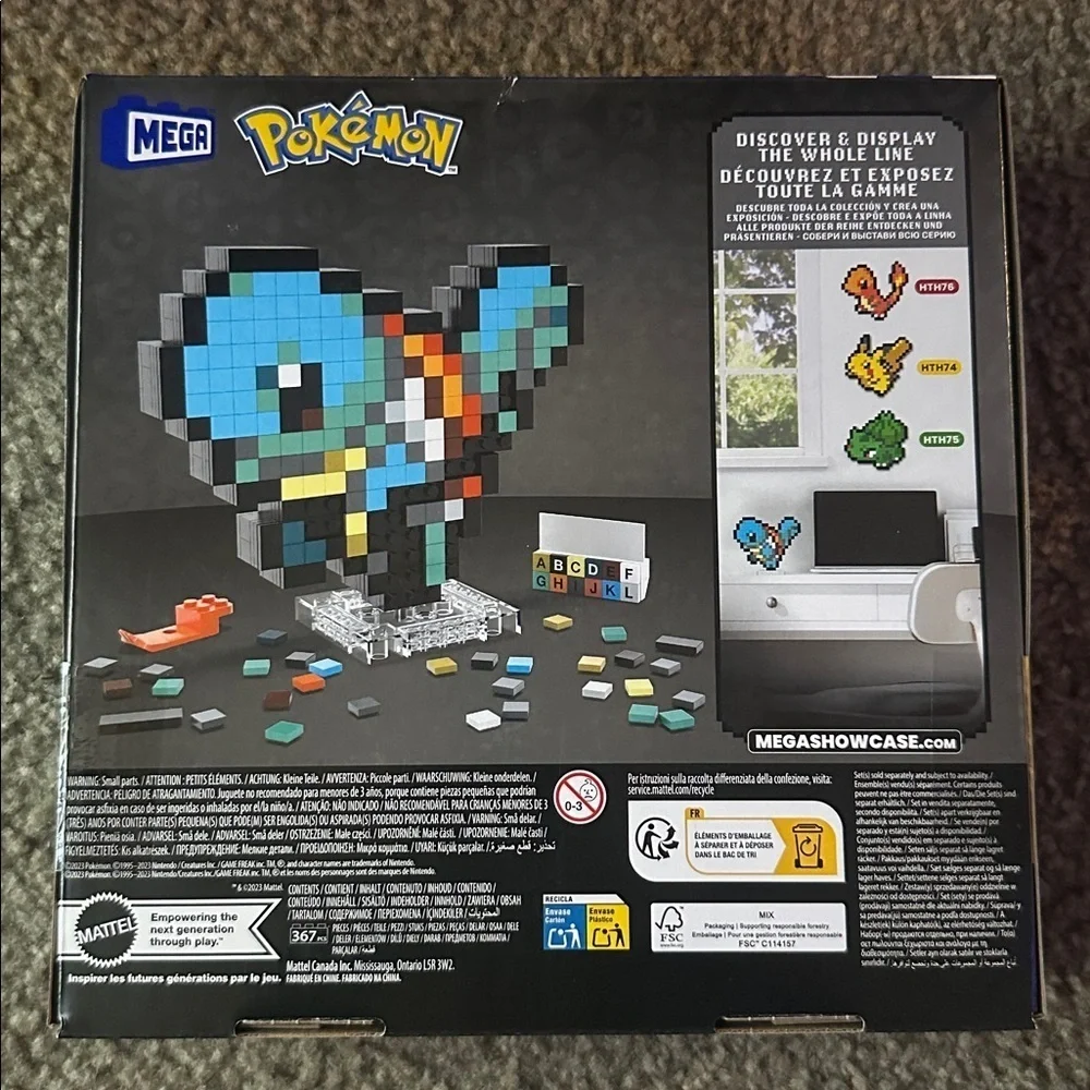 Mega Pokémon Squirtle Pixel Art Set
